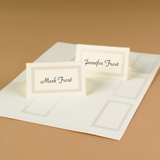 Framed in Pearl Printable Place Cards (ecru)