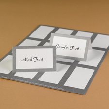Framed in Silver Printable Place Cards
