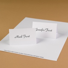 Classic White Printable Place Cards