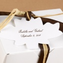 Maple Leaf Favor Tags - White