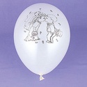 Kissing Couple White Balloon