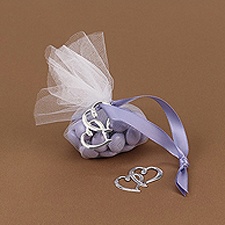 Double Heart Favor Charms