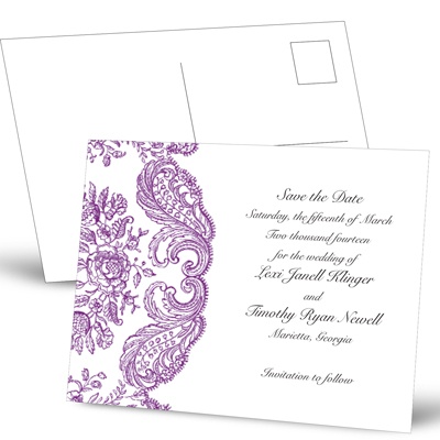 Forever Flourish - Grapevine - Save the Date Postcard