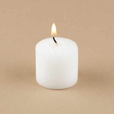 White Unscented Votive Candles