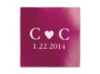 Initials and Heart - Amethyst - Favor Labels