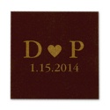 Initials and Heart - Chocolate - Favor Labels