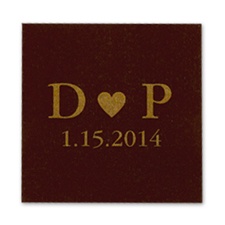 Initials and Heart - Chocolate - Favor Labels