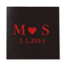 Initials and Heart - Ebony - Favor Labels