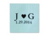 Initials and Heart - Lagoon - Favor Labels