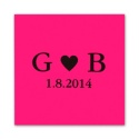 Initials and Heart - Lipstick - Favor Labels