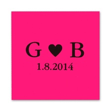 Initials and Heart - Lipstick - Favor Labels