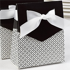 Sweet Ribbon Favor Boxes - Black