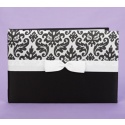 Elegant Damask Guest Book - Black and White