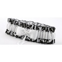 Elegant Damask Garter - Black and White