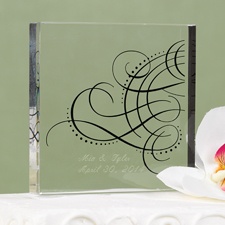 Black Flourish Cake Top
