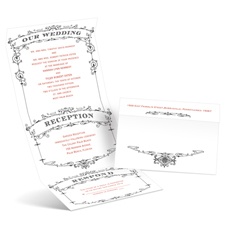 Wedding Playbill - Ebony - Seal and Send Invitation