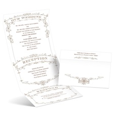 Wedding Playbill - Latte - Seal and Send Invitation