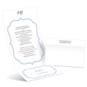 Graceful Frame - Blue - Seal and Send Wedding Invitation