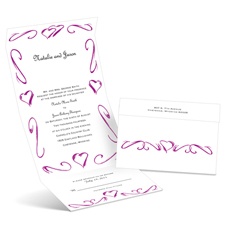 Heartfelt Frame - Amethyst - Seal and Send Wedding Invitation