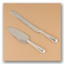 Silver Hearts Handle Knife and Server