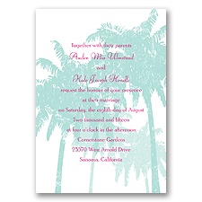 Pretty Palms - Lagoon - Invitation