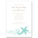 Starfish and Seashells - Lagoon - Invitation