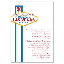 Fabulous Vegas - Blue - Invitation