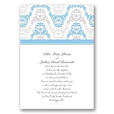 Damask Arches - Cornflower - Invitation