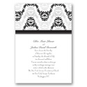 Damask Arches - Black - Invitation