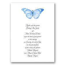 Butterfly in Blue - Invitation