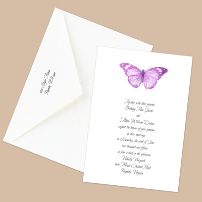 Butterfly in Grapevine - Invitation