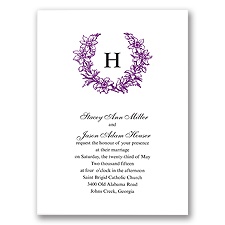 Floral Crest - Grapevine - Invitation