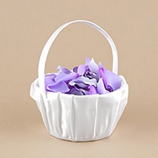 White Satin Basket