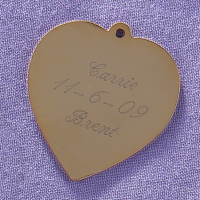 Gold Heart Charm - Personalized