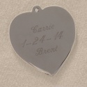 Silver Heart Charm - Personalized
