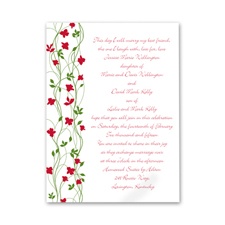 Climbing Vines - Barn Red - Invitation