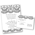 Forever Flourish - Ebony - Invite with Free Response Postcard