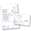 Pretty Floral - Grapevine - Invitation with Free Respond Postcard