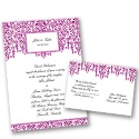 Chandelier Chic - Amethyst - Invitation with Free Response Postcard