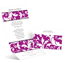 Flourish Silhouettes - Amethyst - Seal and Send Invitation