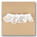 White Garter Set with Silver Charm