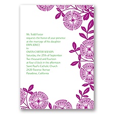 Modern Floral - Amethyst - Invitation
