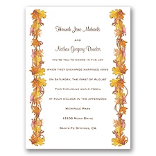 Fall Foliage - Invitation
