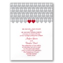 Sweet Hearts - Barn Red - Wedding Invitation