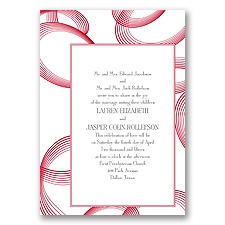 Beautifully Modern - Barn Red - Wedding Invitation