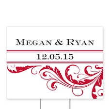 Flourish Yard Sign - Barn Red - Large