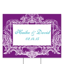 Ornate Frame Yard Sign - Grapevine - Large