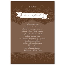 Banners and Swirls - Invitation