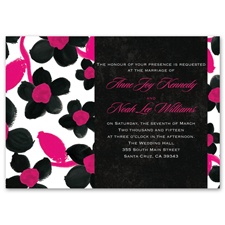 Watercolor Flowers - Lipstick - Invitation