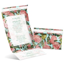 Distressed Floral - Seal and Send Invitation
